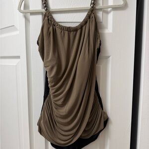 VENUS Brown and Black One Piece Bathingsuit